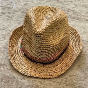 Peter Grimm Stylish Straw Fedora Hat one size